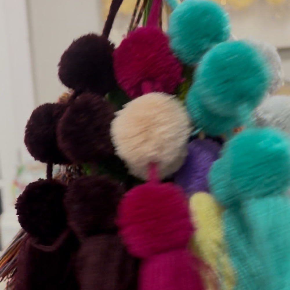 Colorful Pom Pom Keychain